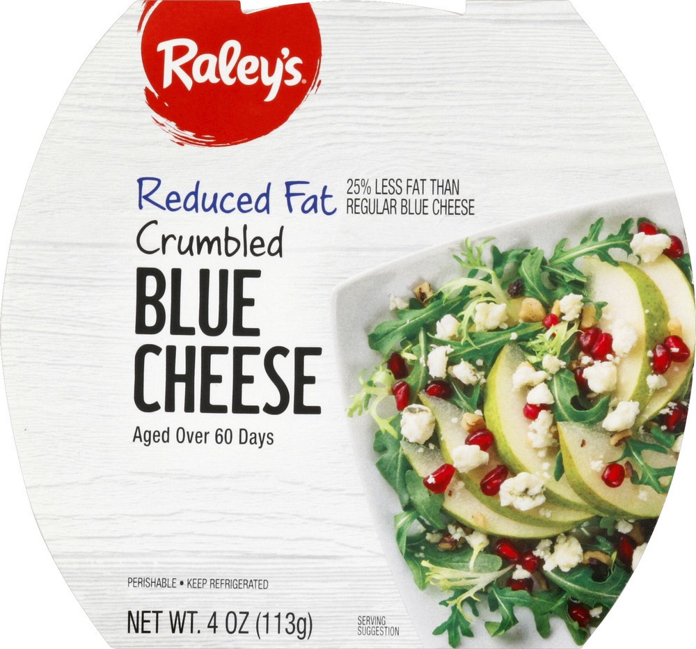 slide 1 of 1, Raleys Raley's Crumbled Blue Cheese Reduced Fat 4 Oz, 4 oz