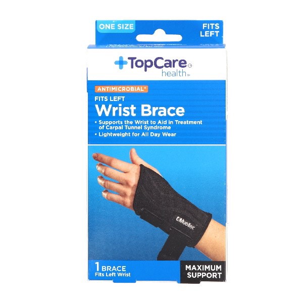 slide 1 of 1, TopCare One Size Left Wrist Brace, One Size