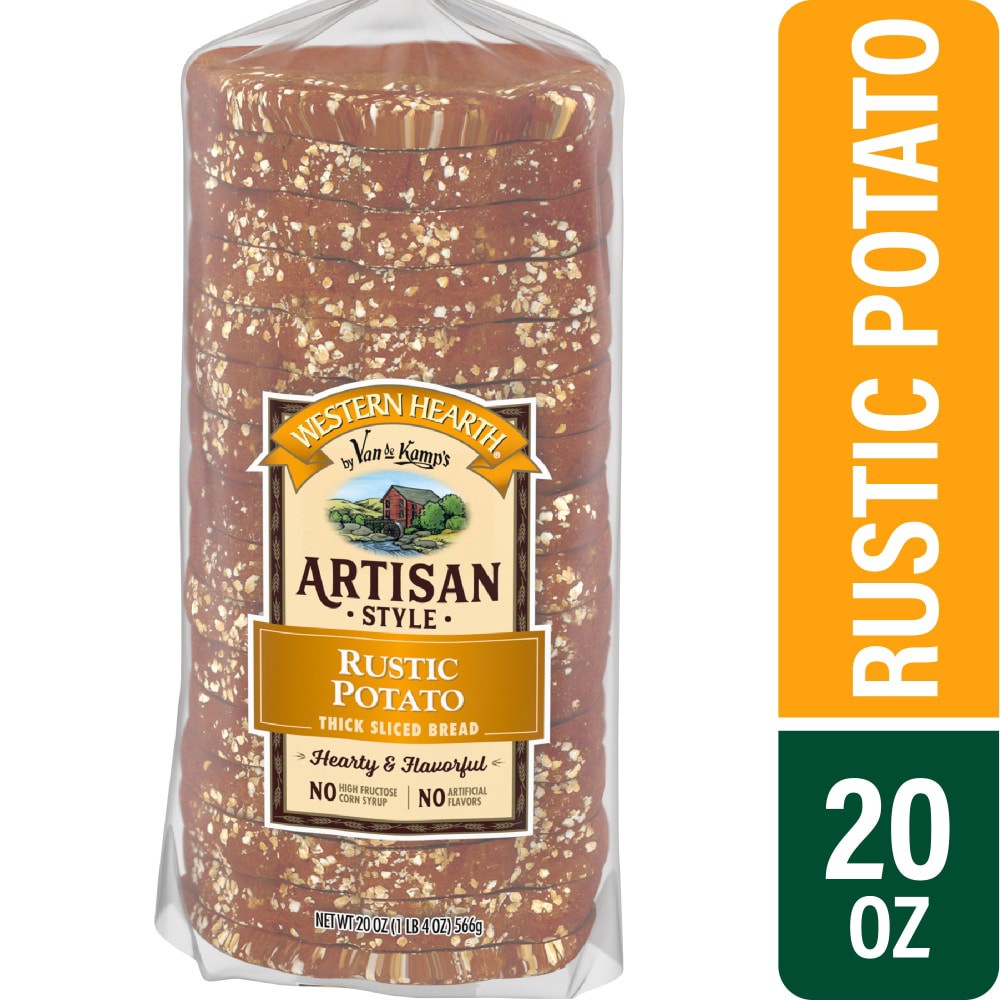 slide 1 of 1, Western Hearth Artisan Style Rustic Potato Thick Sliced Bread, 20 oz