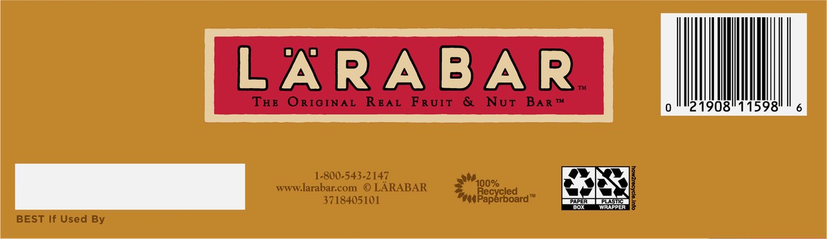 slide 9 of 9, LÄRABAR Peanut Butter Chocolate Chip, Gluten Free Fruit & Nut Bar, 18 Ct, 18 ct