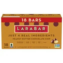 LÄRABAR Peanut Butter Chocolate Chip, Fruit and Nut Bars, Gluten Free and Vegan, 28.8 oz, 18 Ct
