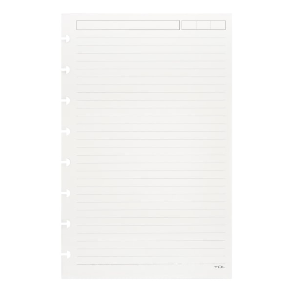 slide 2 of 5, TUL Discbound Notebook Refill Pages, Assorted Ruling, Junior Size, 600 Pages (300 Sheets), White, 300 ct