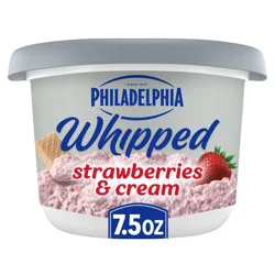 Philadelphia Strawberries & Cream Whipped Cream Cheese Spread, 7.5 oz Tub