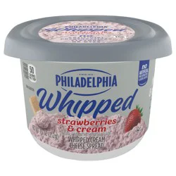 Philadelphia Strawberries & Cream Whipped Cream Cheese Spread, 7.5 oz Tub