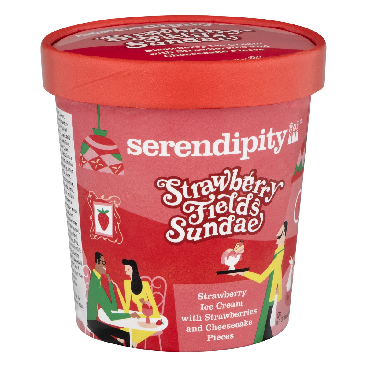 slide 3 of 12, Serendipity Strawberry Fields Sundae Ice Cream 16 oz, 16 oz