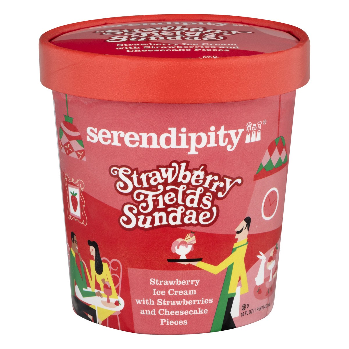 slide 1 of 12, Serendipity Strawberry Fields Sundae Ice Cream 16 oz, 16 oz