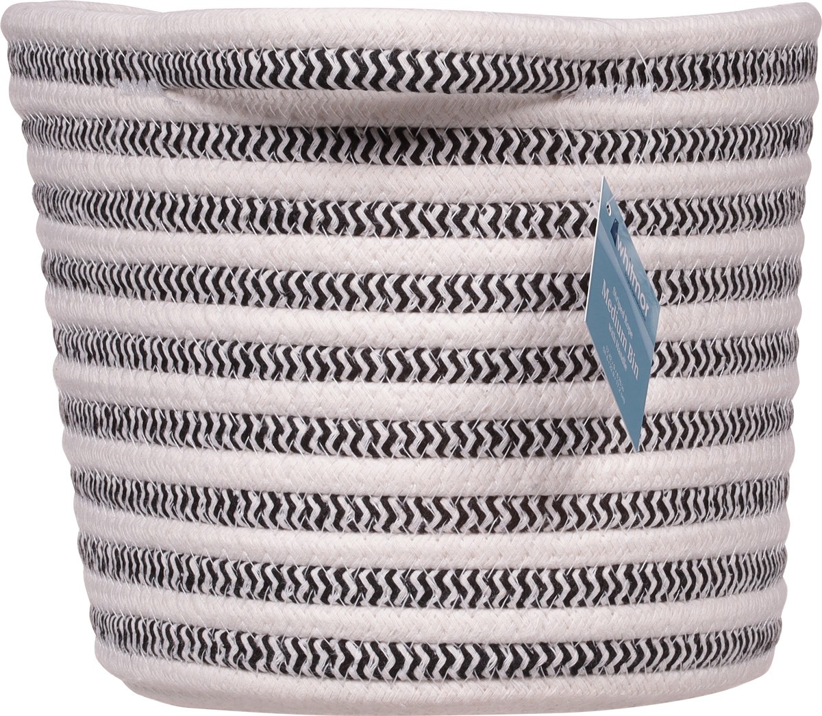 slide 4 of 12, Whitmor Striped Rope Bin with Knot Handle, Medium, 1 ct