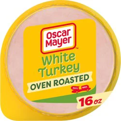 Oscar Mayer Oven Roasted White Sliced Turkey Deli Lunch Meat, 16 oz Package