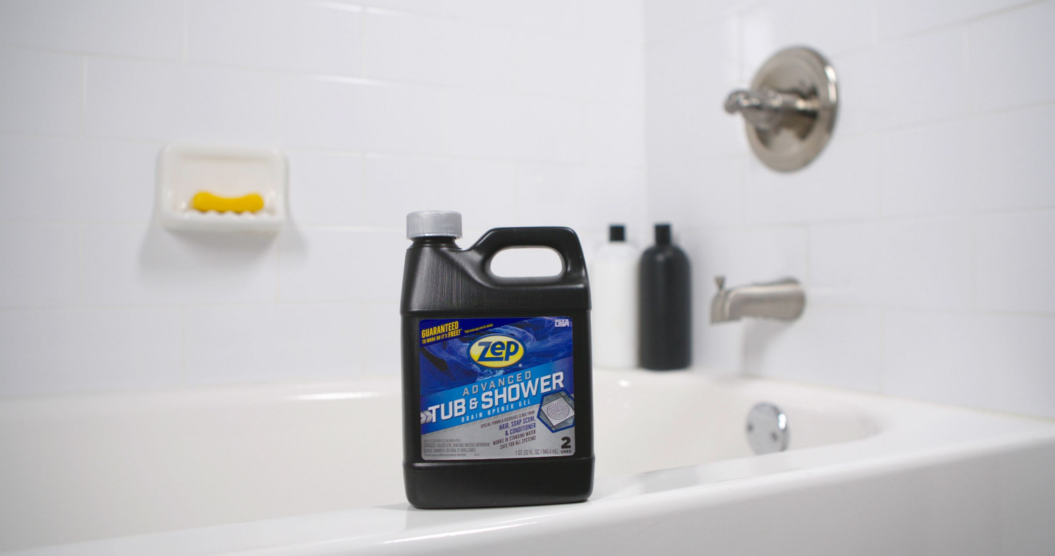 slide 3 of 6, ZEP Advanced Shower & Tub Drain Opener, 1 ct