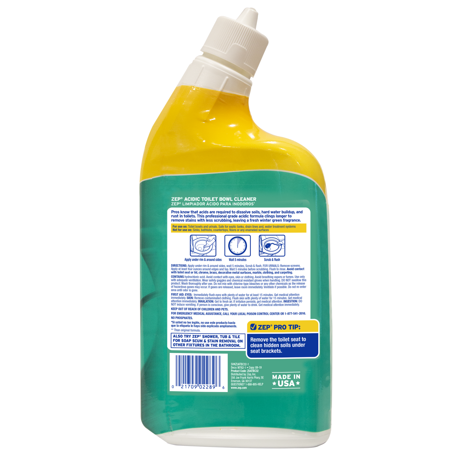slide 2 of 3, Zep Acidic Toilet Bowl Cleaner, 32 oz