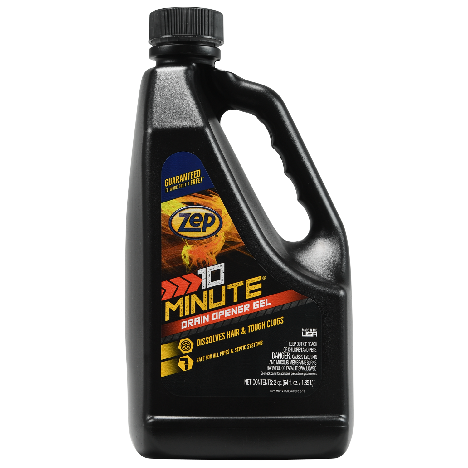 slide 1 of 5, Zep Commercial 10 Minute Hair Clog Remover, 64 oz