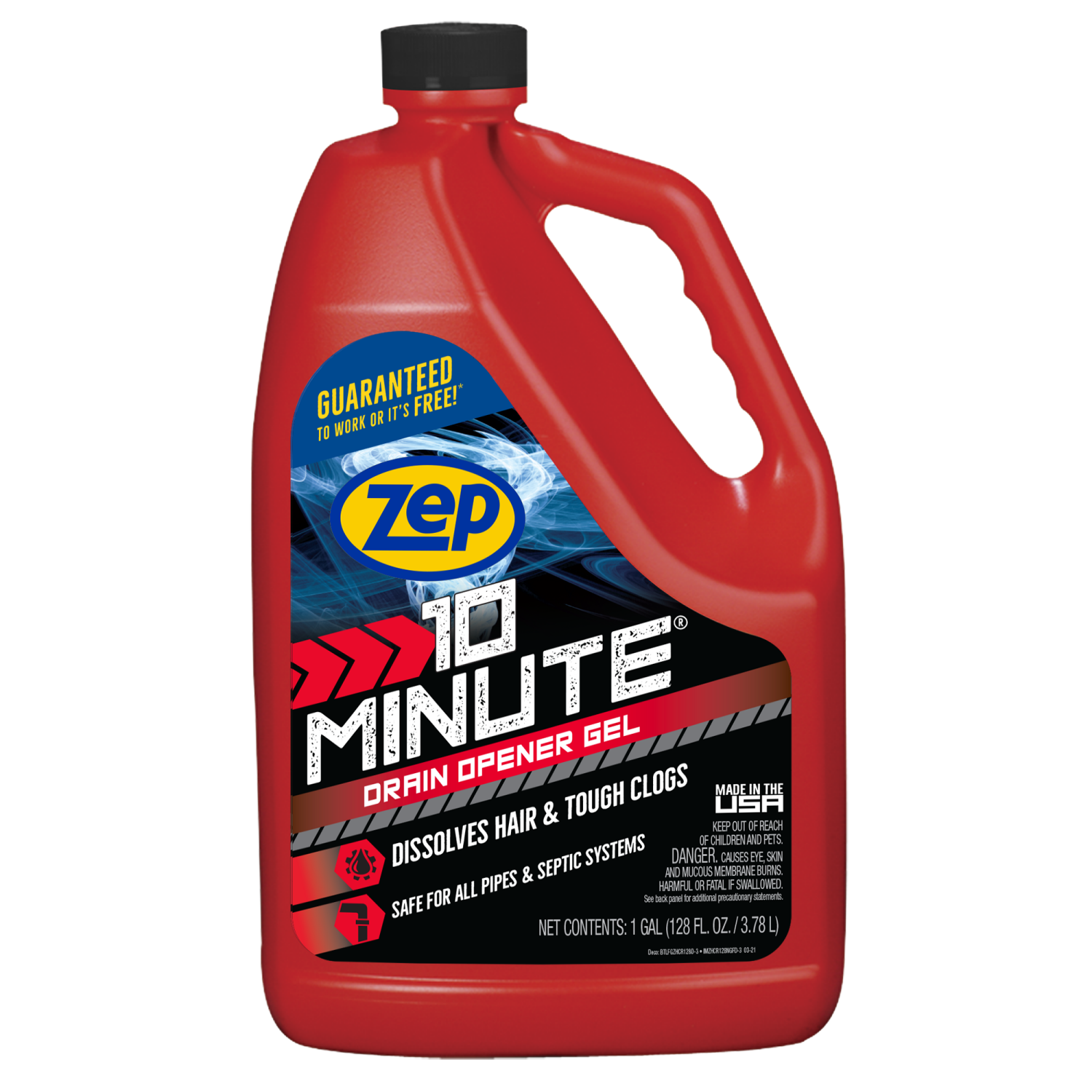 slide 1 of 3, Zep 10 Minute Hair Clog Remover, 128 oz