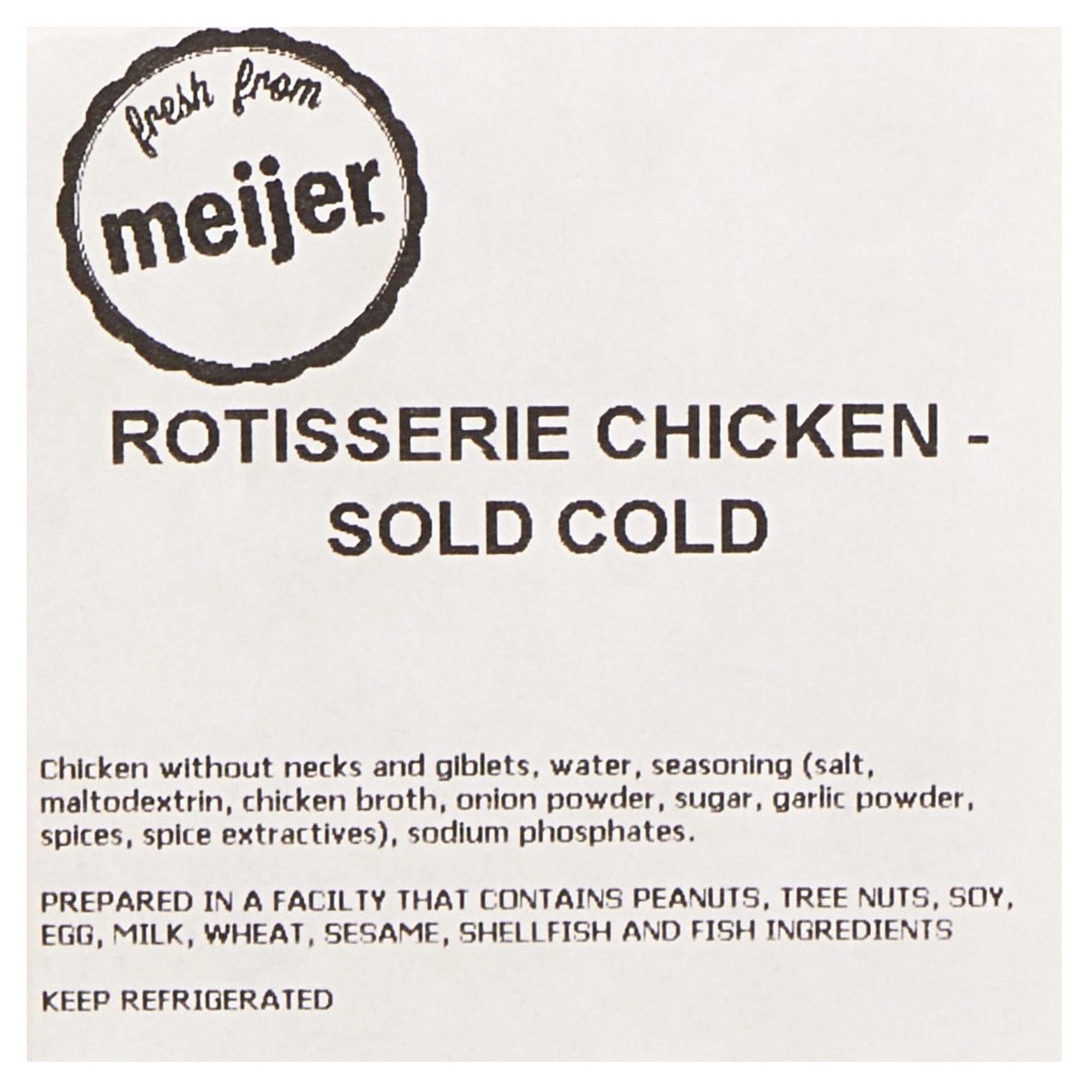 slide 2 of 2, Fresh from Meijer Whole Rotisserie Chicken, per lb