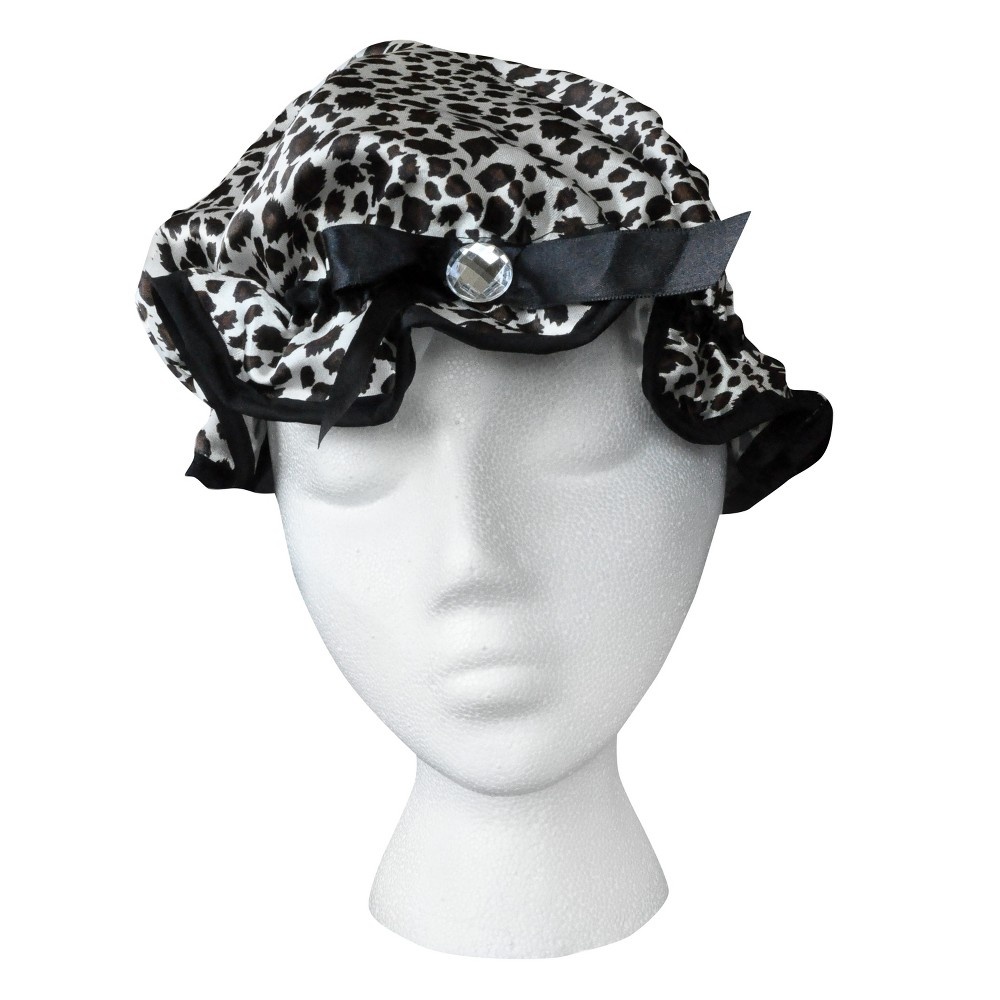 slide 2 of 4, Turbie Twist Cream Microfiber Hair Towel and Leopard Shower cap, 1 ct