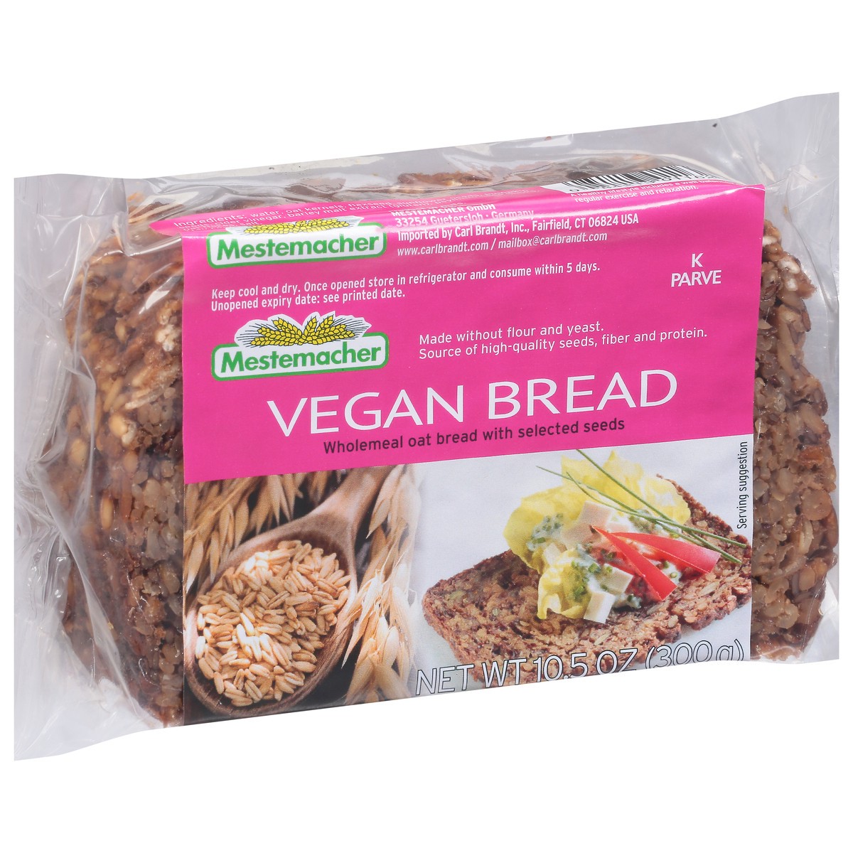 slide 4 of 9, Mestemacher Vegan Bread 10.5 oz, 10.5 oz