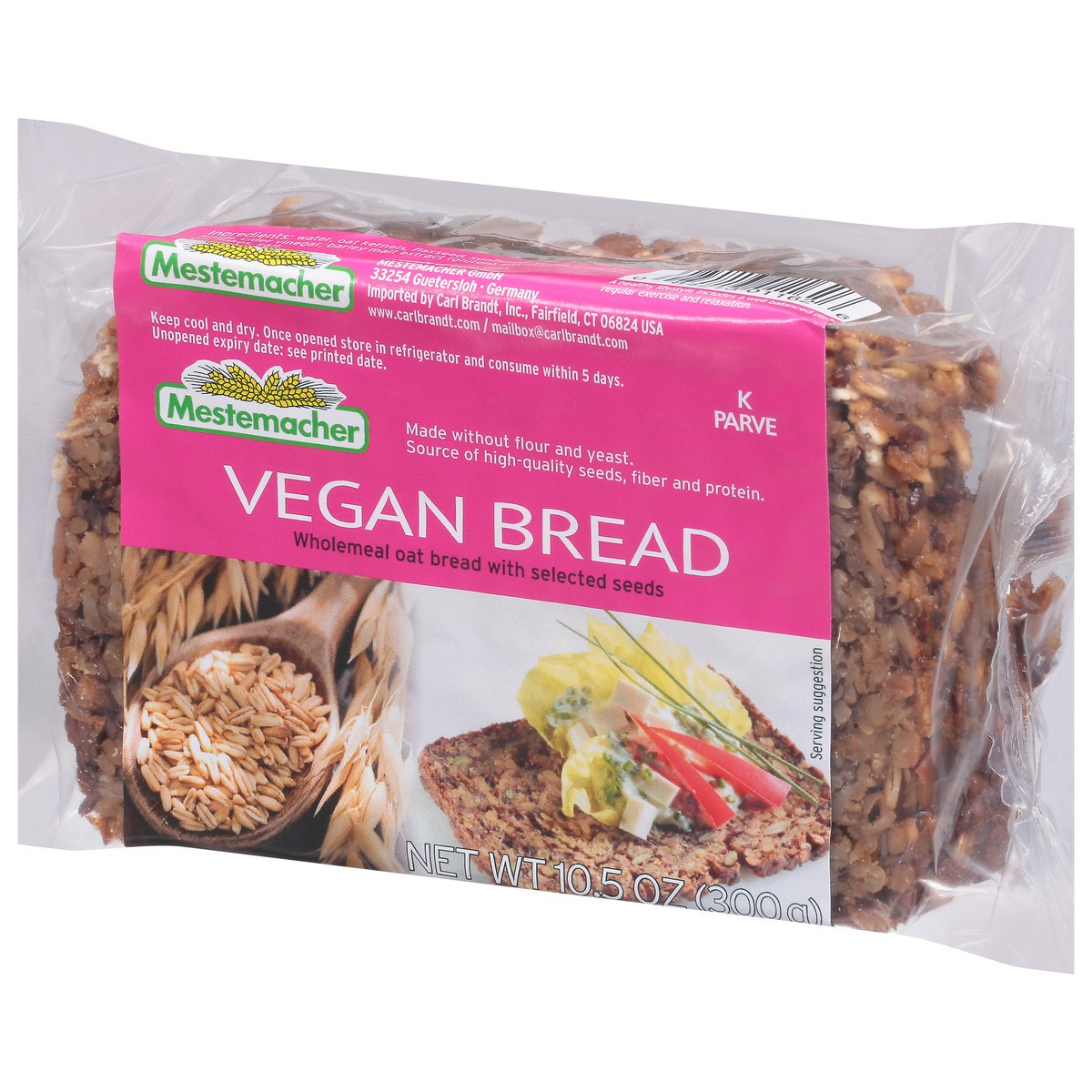 slide 2 of 9, Mestemacher Vegan Bread 10.5 oz, 10.5 oz