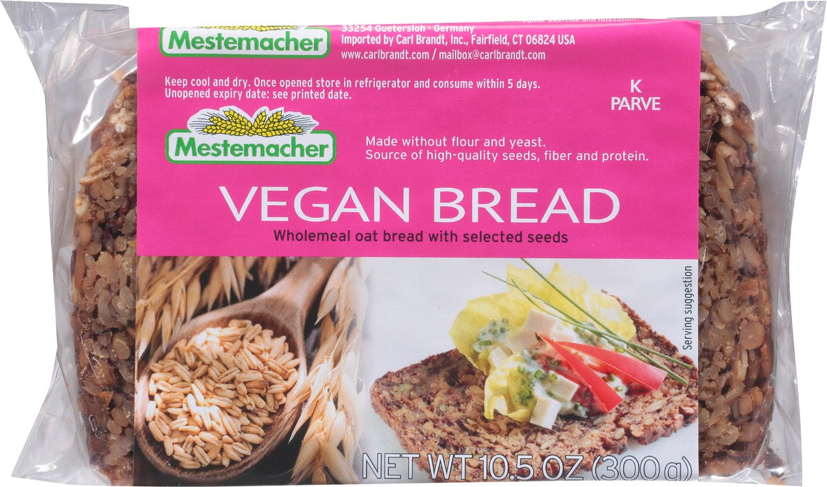 slide 8 of 9, Mestemacher Vegan Bread 10.5 oz, 10.5 oz