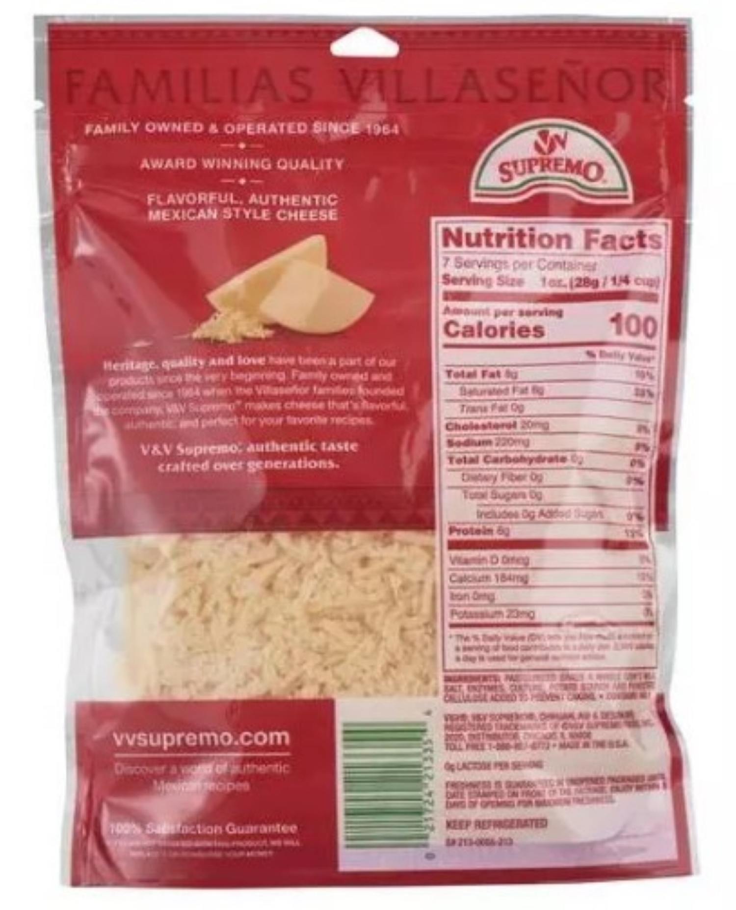 slide 2 of 2, VV Supremo Chihuahua Shredded Cheese 7.06 oz, 7 oz