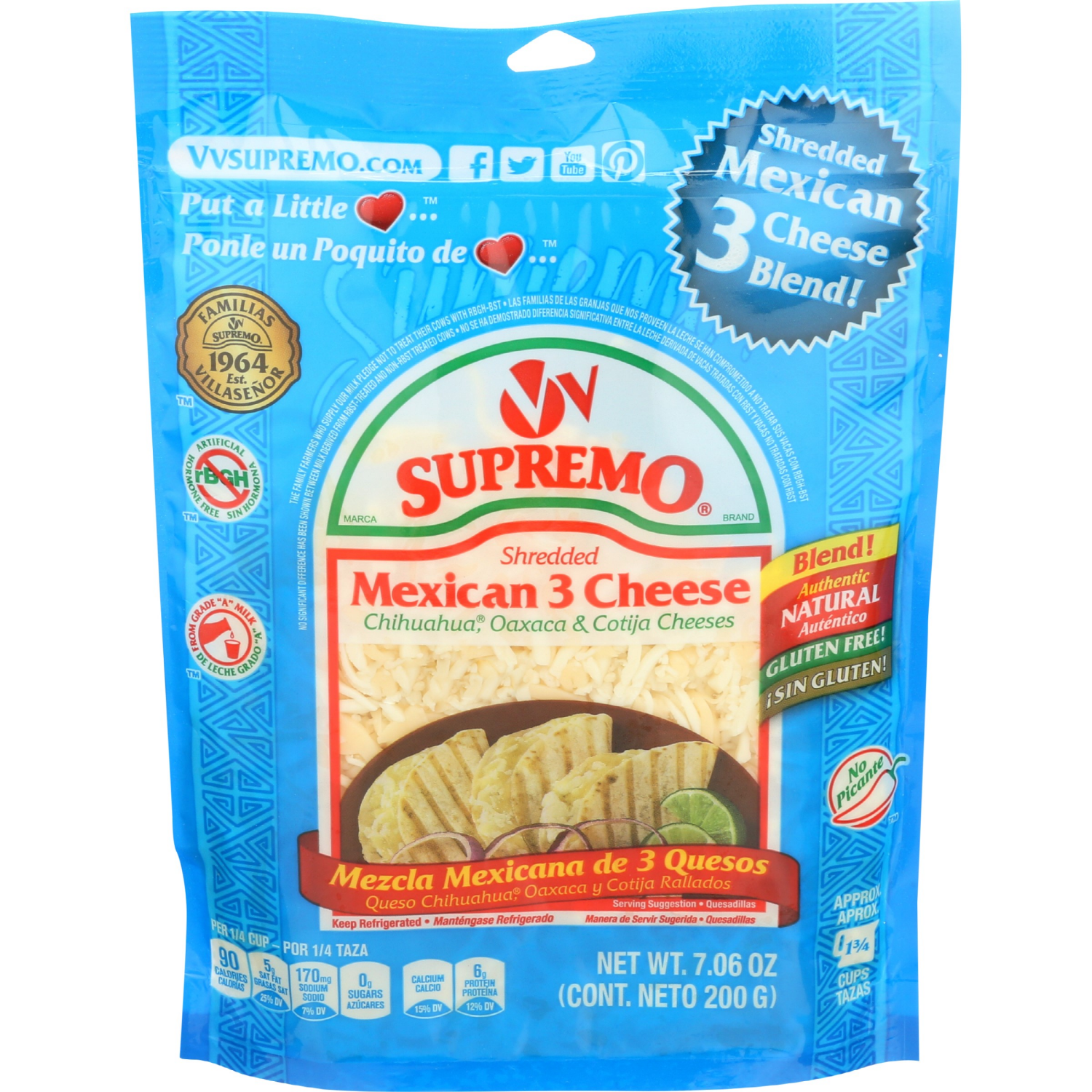 slide 1 of 2, Supremo Cheese 7.06 oz, 7.06 oz