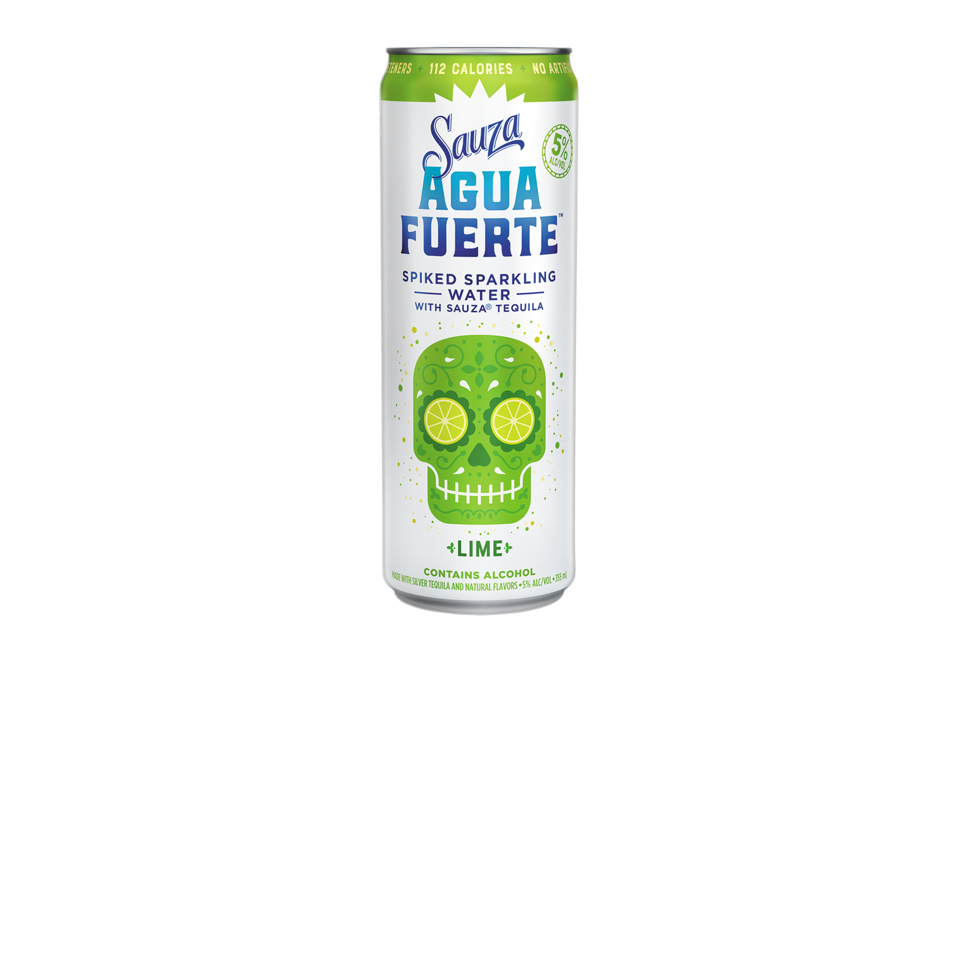 slide 1 of 9, Sauza Agua Fuerte Spiked Water, Lime, Single Can, 12 fl oz