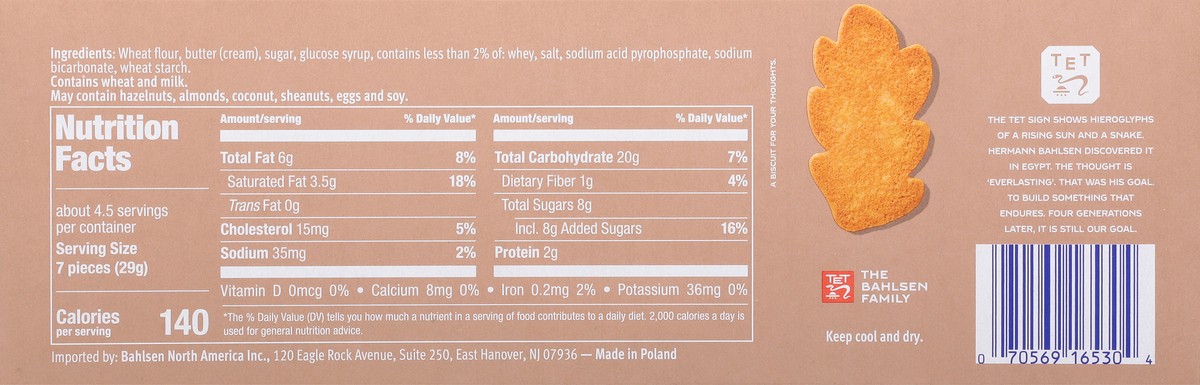 slide 8 of 9, Bahlsen Butter Leaves Buttery Biscuit 4.4 oz, 4.4 oz