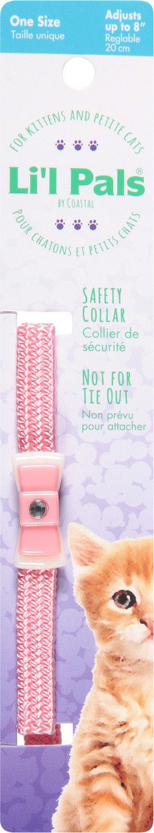 slide 2 of 12, Li'l Pals Elasticized Safety Kitten Collar with Jeweled Bow, Pink, 5/16" x 8", 1 ct