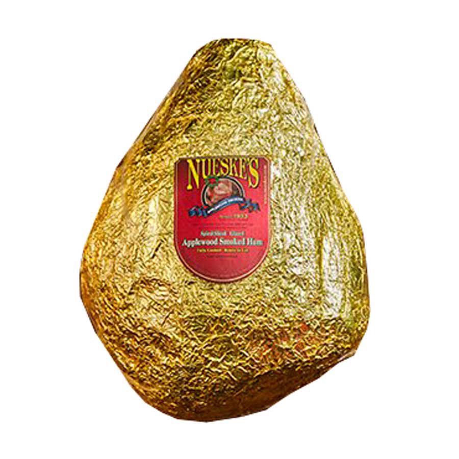 slide 1 of 1, Nueske's Applewood Smoked Honey-glazed Boneless Spiral Ham, per lb