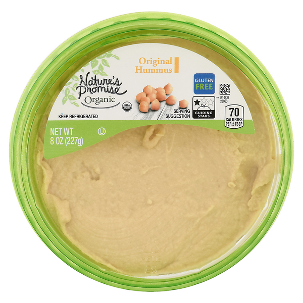 slide 1 of 1, Nature's Promise Organic Gluten Free Original Hummus, 8 oz