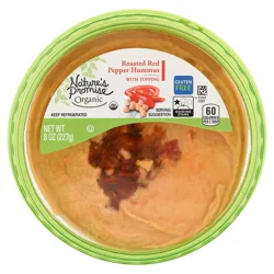 Nature's Promise Organic Gluten Free Roasted Red Pepper Hummus w/Topping