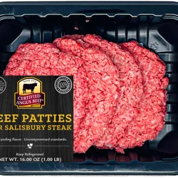 Certified Angus Beef Salisbury Steak Beef Patties, 4 ct, 1 lb