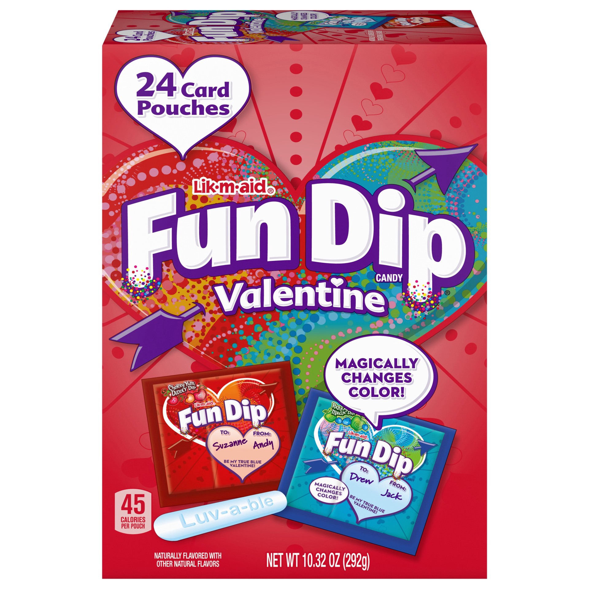 slide 1 of 1, Fun Dip Assorted Valentine's Exchanged Candy, 24 ct