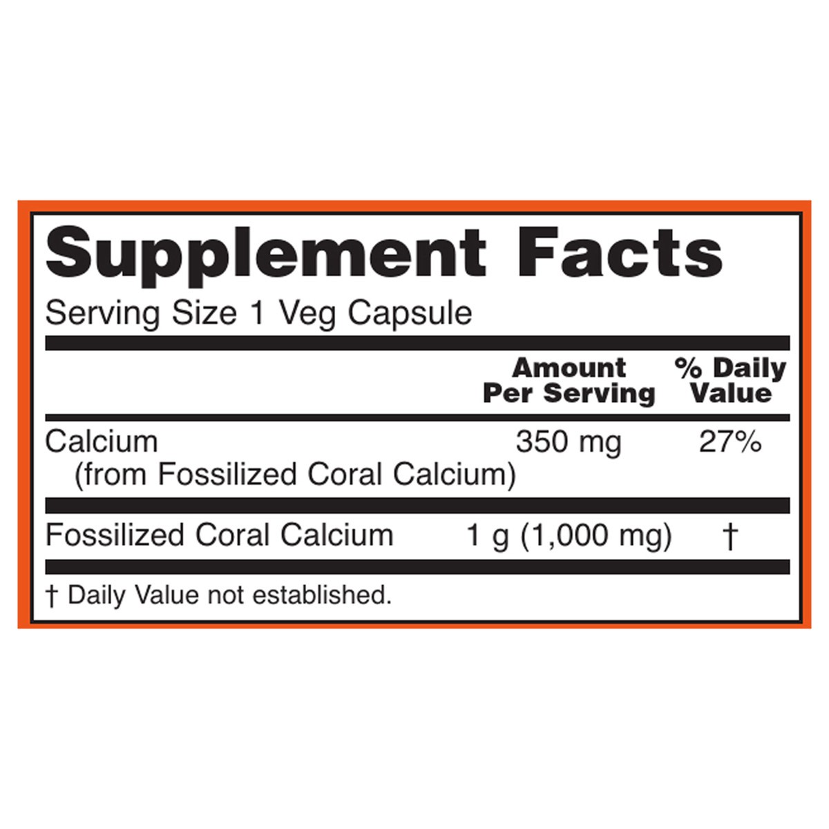 slide 6 of 10, NOW Supplements Coral Calcium 1000 mg - 100 Veg Capsules, 100 ct; 1000 mg