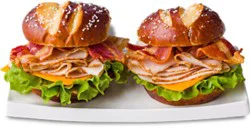 Readymeals Turkey Bacon & Cheddar Pretzel Duo Sandwich - Ready2eat - Each