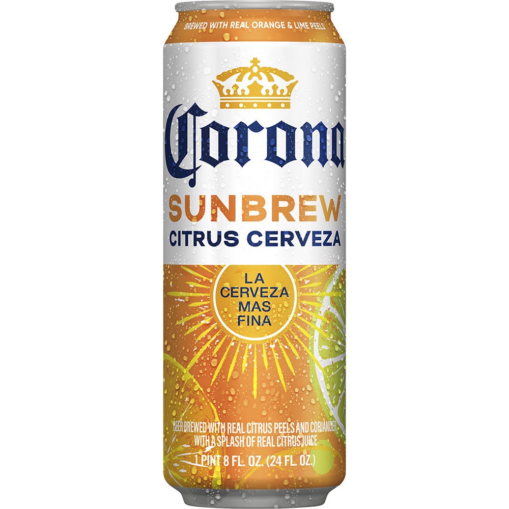 slide 1 of 1, Corona Sunbrew Citrus Cerveza Mexican Import Beer, 24 fl oz