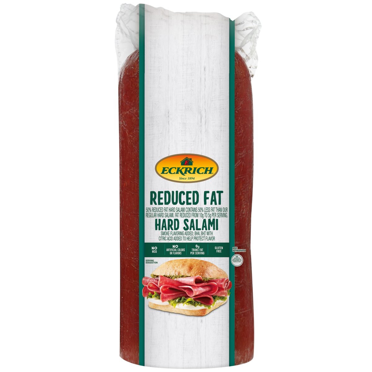 slide 1 of 5, Eckrich Reduced Fat Hard Salami, per lb