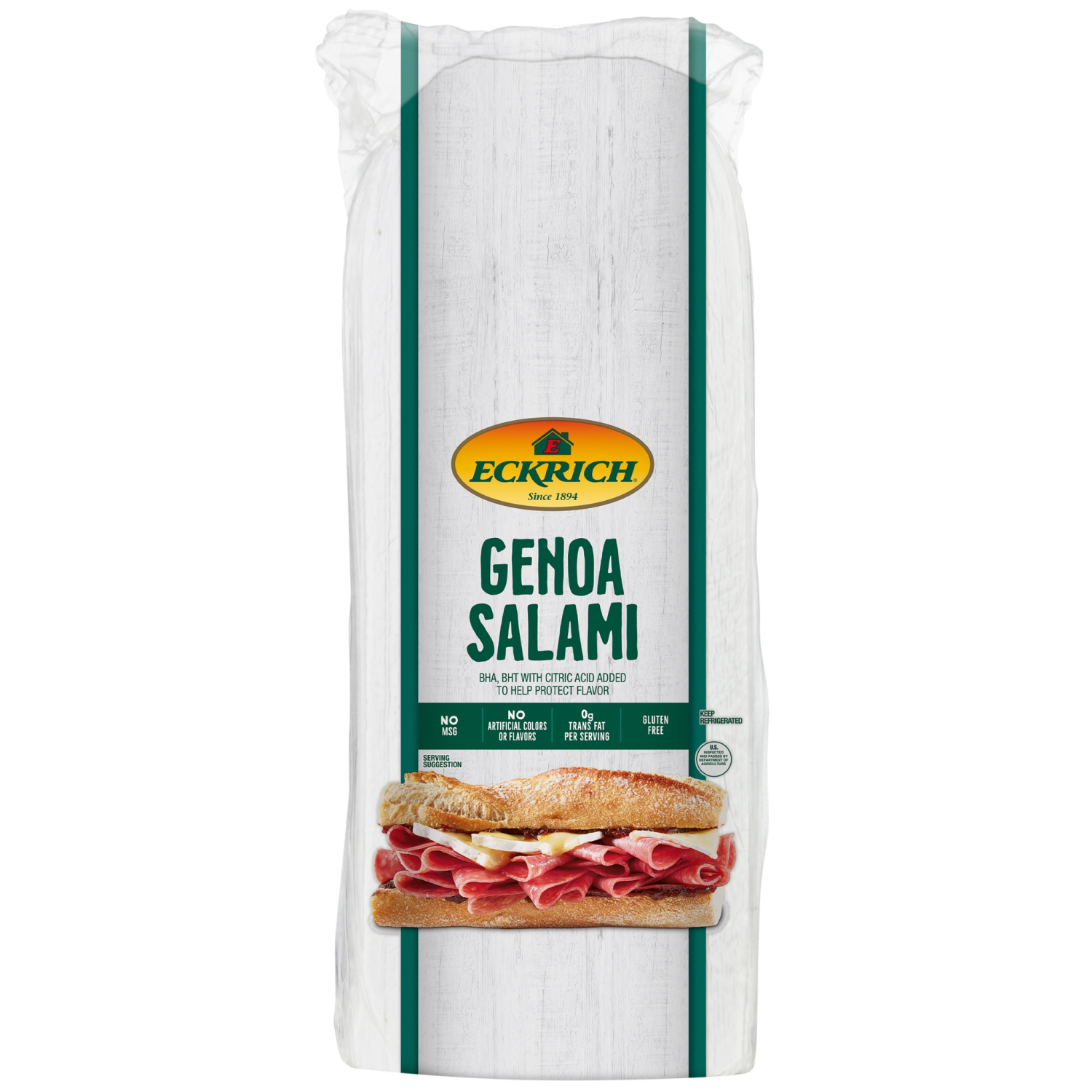 slide 1 of 2, Eckrich Genoa Salami, per lb