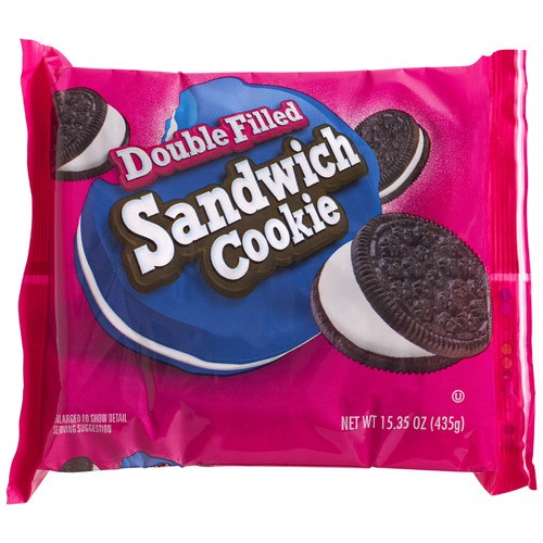 slide 1 of 1, double filled sandwich cookie, 15.35 oz