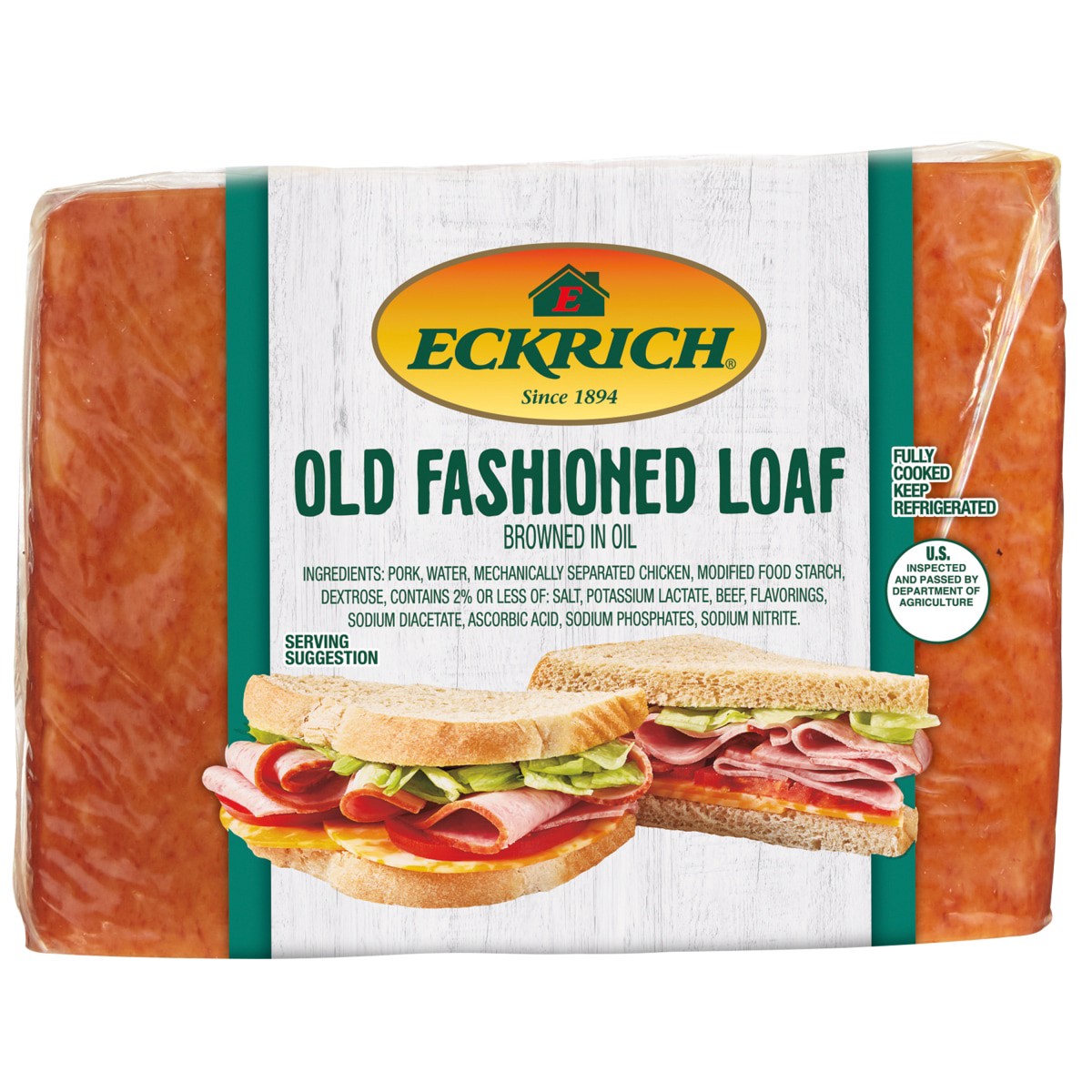slide 1 of 1, Eckrich Deli Old Fashioned Loaf, per lb