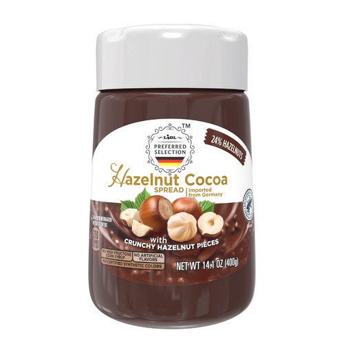 slide 1 of 1, Lidl Preferred Selection hazelnut cocoa spread, 14.1 oz