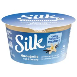 Silk Vanilla Dairy Free, Almond Milk Plant Based Yogurt Alternative, 5.3 OZ Container