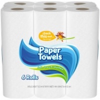 slide 1 of 1, Check This Out... White Paper Towel Rolls, 6 ct