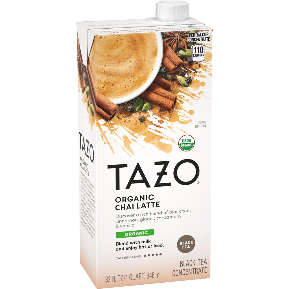 slide 2 of 5, Tazo Organic Tea Latte Chai Black Tea - 32 fl oz, 32 fl oz