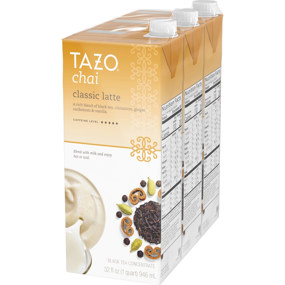 slide 3 of 5, Tazo Organic Tea Latte Chai Black Tea - 32 fl oz, 32 fl oz