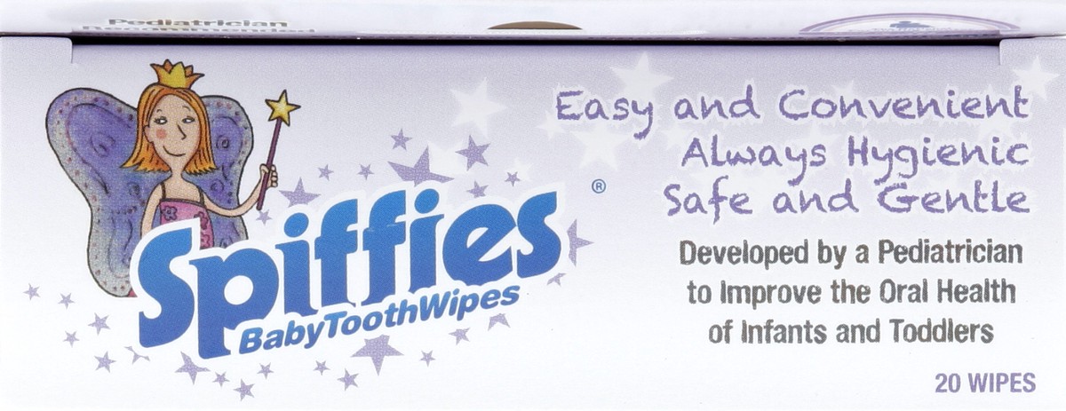 slide 7 of 7, Spiffies Baby Tooth Wipes 20 ea, 20 ct