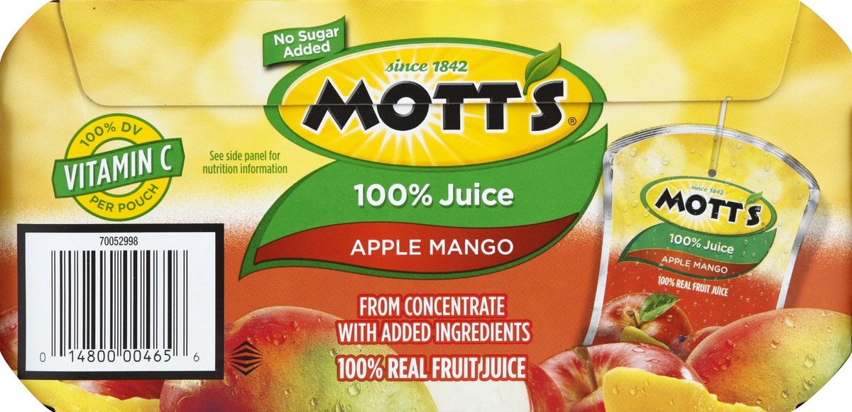 slide 6 of 6, Mott's 100% Apple Cherry Juice Pouches, 8 ct; 6.75 fl oz