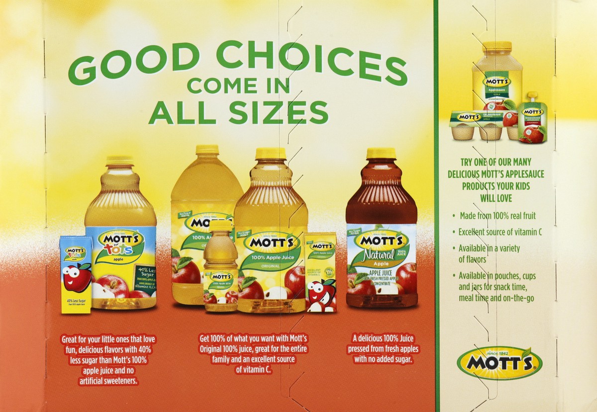 slide 3 of 6, Mott's 100% Apple Cherry Juice Pouches, 8 ct; 6.75 fl oz