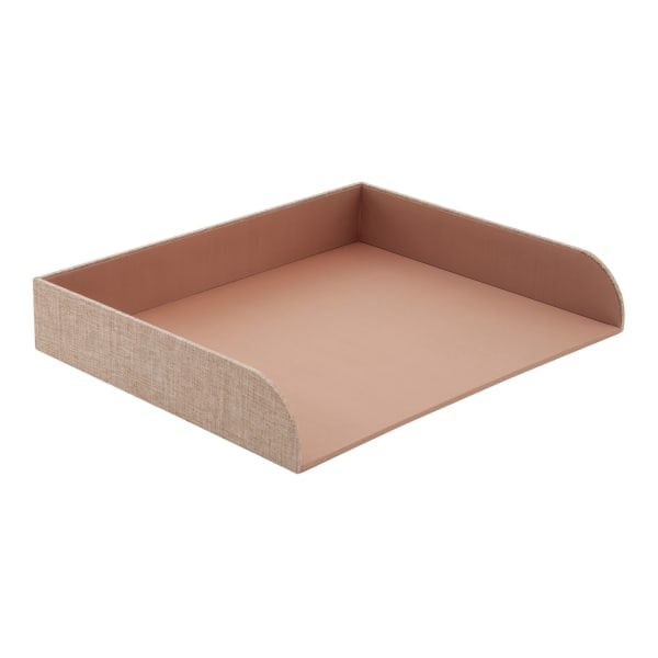 slide 1 of 5, Realspace Fabric Letter Tray, Tan, 1 ct