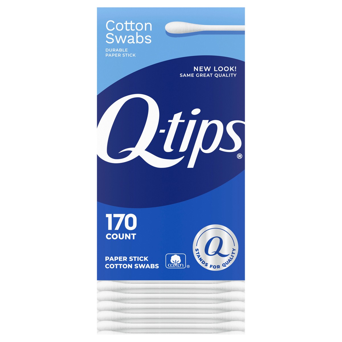 slide 1 of 9, Q-Tips Cotton Swabs, Original, For Home, First Aid and Beauty, 100% Cotton, 170 Count, 170 ct