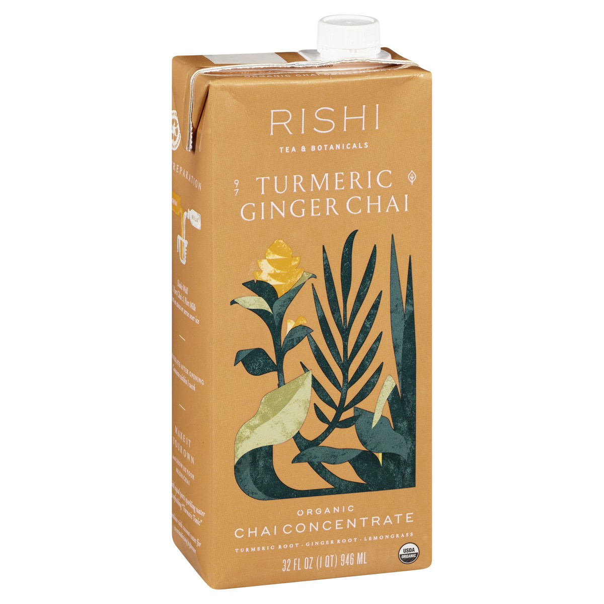 slide 11 of 13, Rishi Organic Turmeric Ginger Chai Concentrate 32 oz, 32 fl oz