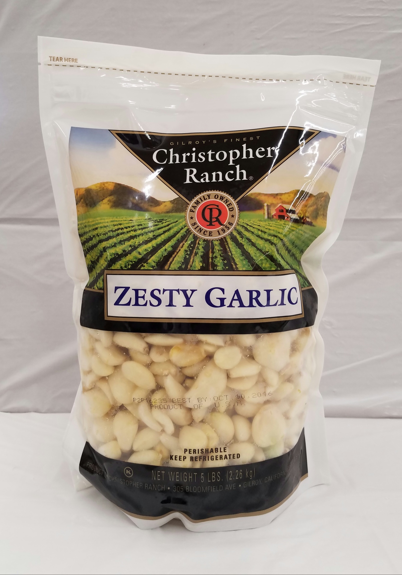 slide 1 of 1, Christopher Ranch Zesty Peeled Garlic, 5 lb